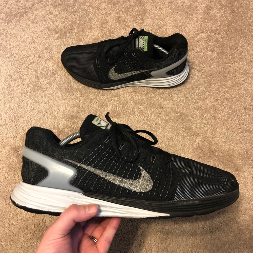 Nike Lunarglide 7 Flash Reflective Black Size 11.5